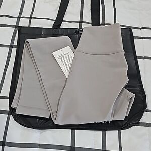 *NWT Lululemon Wunder Under Pant (High-Rise) *Tech Mesh 28" Dark Chrome Size 4